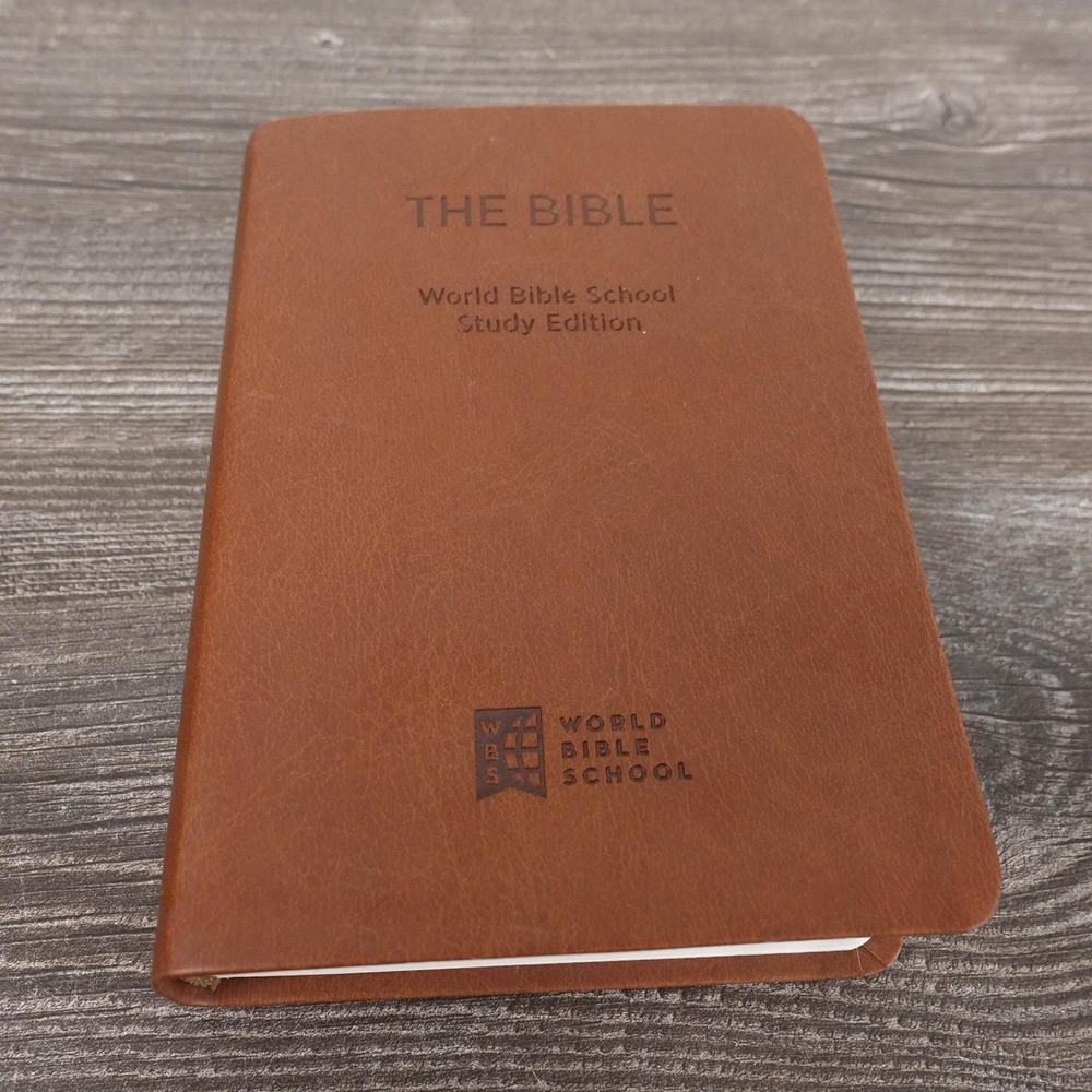 THE BIBLE World Bible School Study Edition ESV Brown Faux Leather USA
